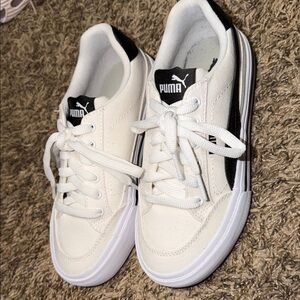 Puma Classic White and Black Sneakers
